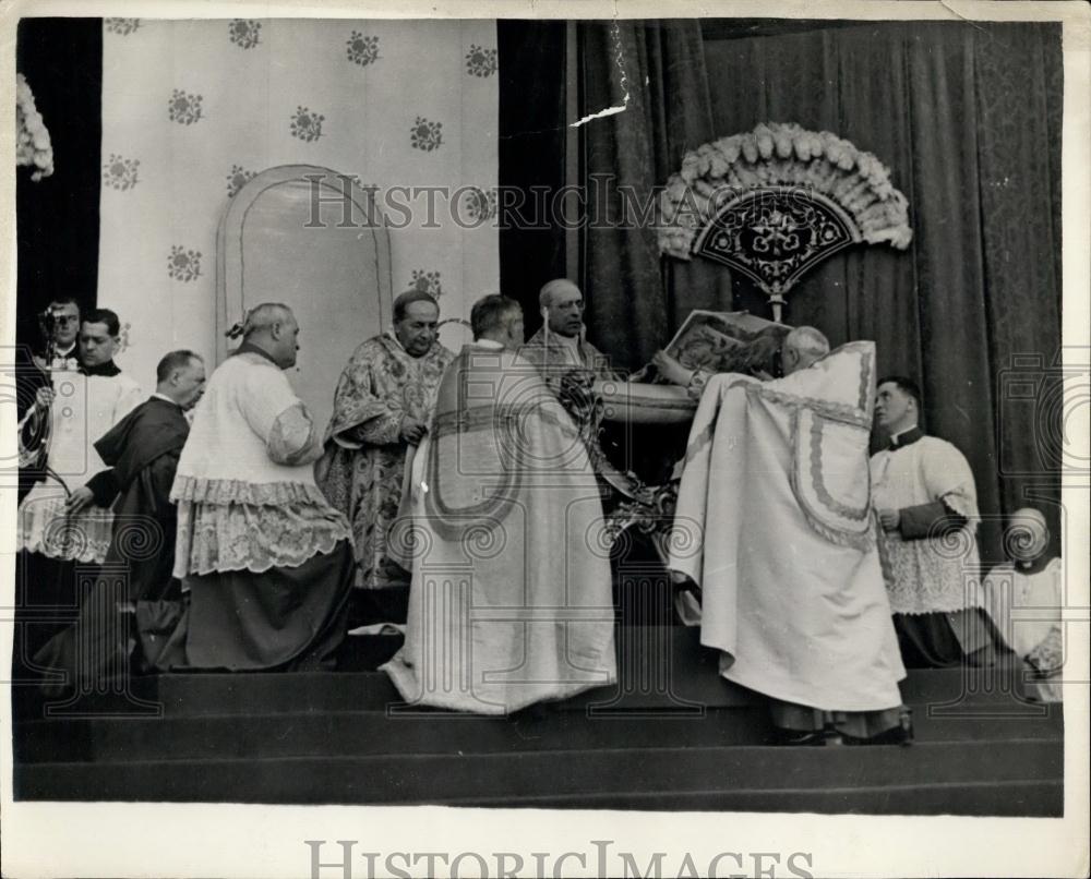 1954 Press Photo Pope Pius XII, Canonization Ceremony - Historic Images