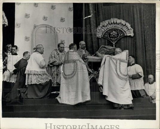 1954 Press Photo Pope Pius XII, Canonization Ceremony - Historic Images