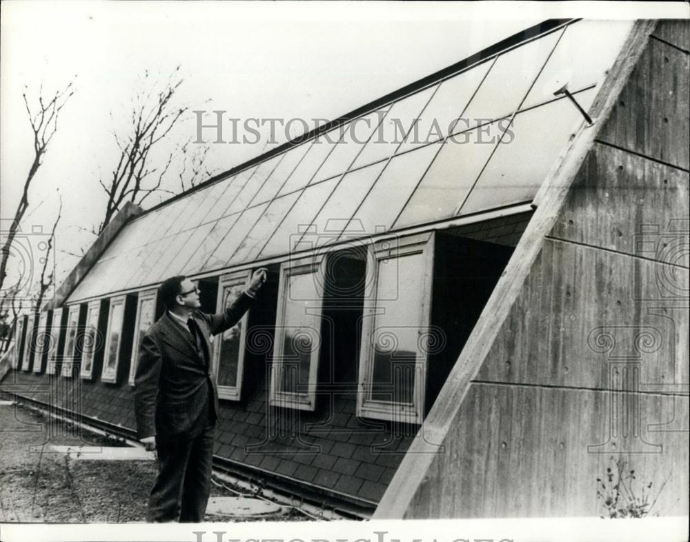 1976 Press Photo Solar House Danish Boiler Works Association Chief Engineer - Historic Images