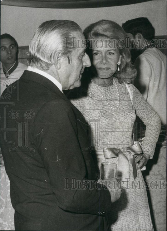 Press Photo Greek Shipping Tycoon Stavros Niarchos, Tina Niarchos - Historic Images