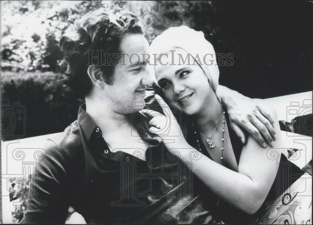 1971 Press Photo Pier A Caminneci and Pia Degermark in Canne - Historic Images