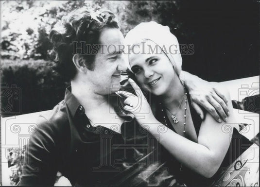 1971 Press Photo Pier A Caminneci and Pia Degermark in Canne - Historic Images