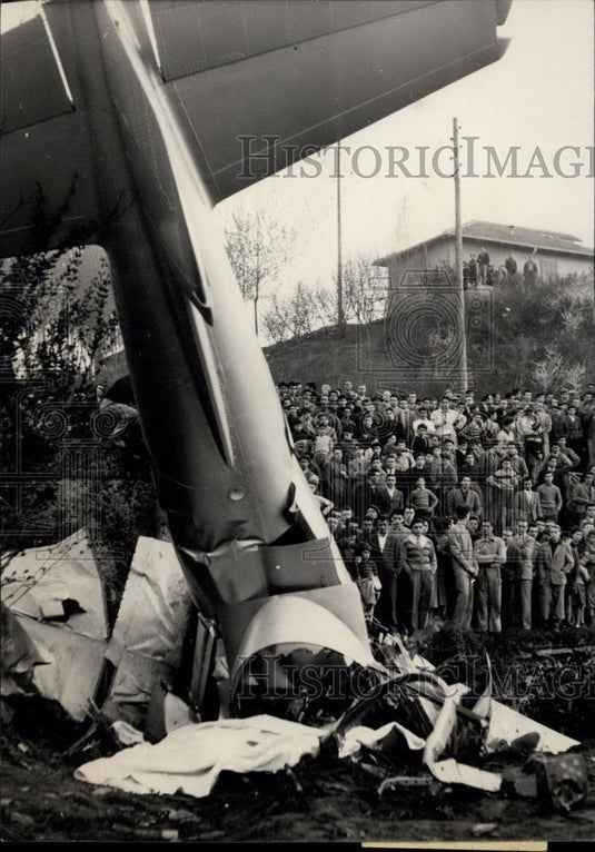 1953 Press Photo A Fiat C49 fighter plane recently crashed - Historic Images