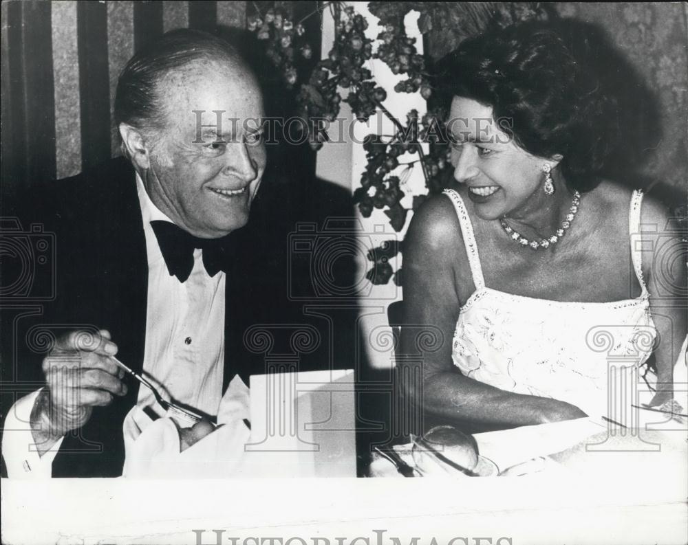 1980 Press Photo Princess Margaret & Bob Hope at Charity Event - Historic Images