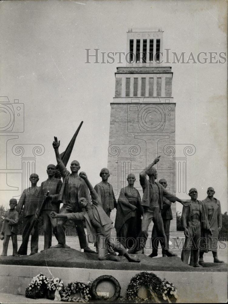 Press Photo Belltower & Memorial. at Former Concentration Camp Buchenwald - Historic Images