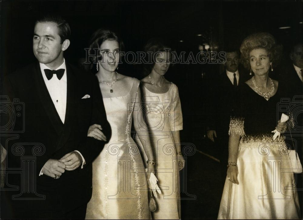 Press Photo King Konstantin, Anna Maria, Princess Irene &amp; Frederiecke At Concert - Historic Images