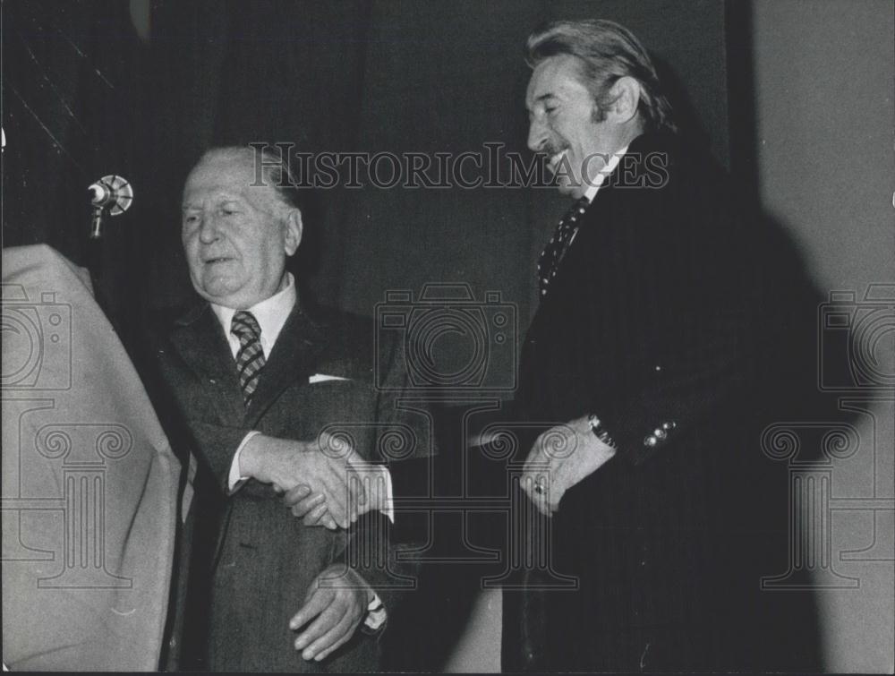 1976 Press Photo Edgardo Sogno,&amp; Randolf Pacciardi - Historic Images