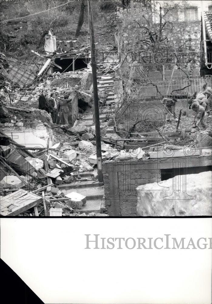 Press Photo Catastrophic Landslip at 25 km from Nice - Historic Images