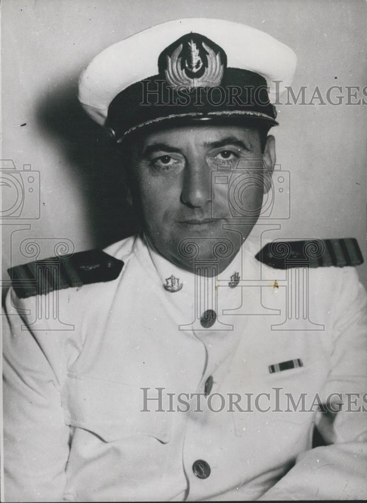 Press Photo Captain Tankus, the Commander of Israel&#39;s Navy - Historic Images