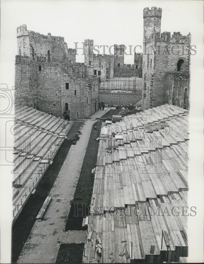 1969 Press Photo Preparation at Caernorvon Castle for Investiture of the Wales - Historic Images