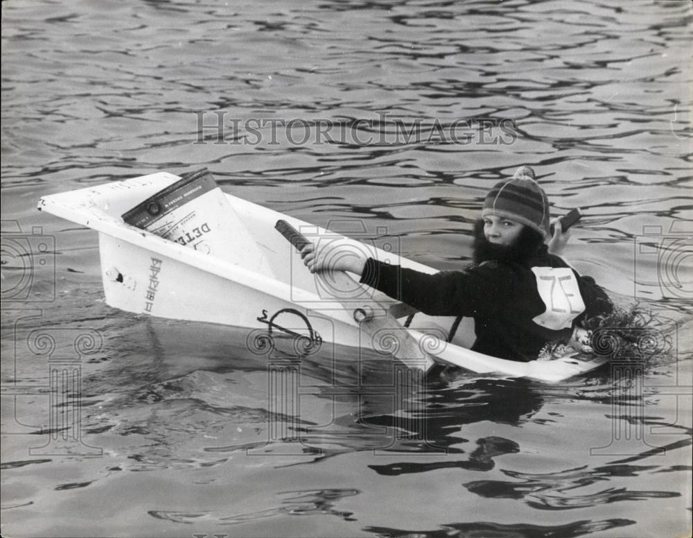 1966 Press Photo National Sea Scouts Regatta ,Bobb Woodruft sinks - Historic Images