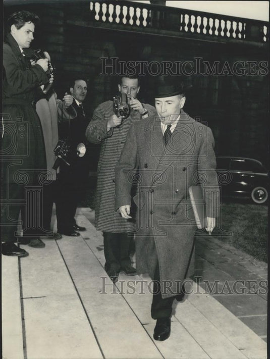 1959 Press Photo French Finance Minister M. Antoine Pinay Elysee - Historic Images