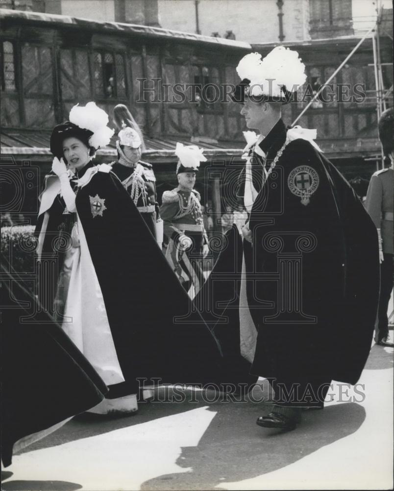 1960 Press Photo Ceremony of the Garter - at Windsor - Historic Images