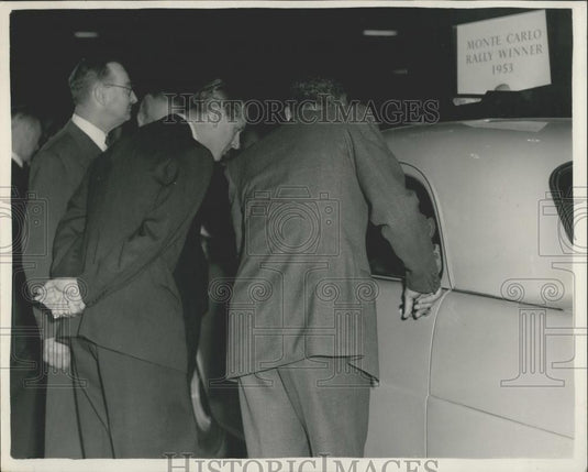 1953 Press Photo Ford Zephyr Six auto & H.R.H. The Duke of Edinburgh - Historic Images