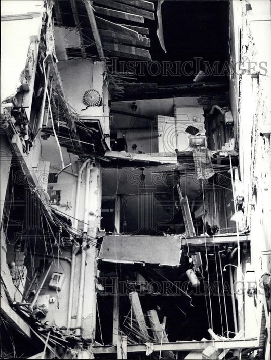 1969 Press Photo Gas Explosion Destroys Apartment In Geneva- Reu De 1'Aubepine - Historic Images
