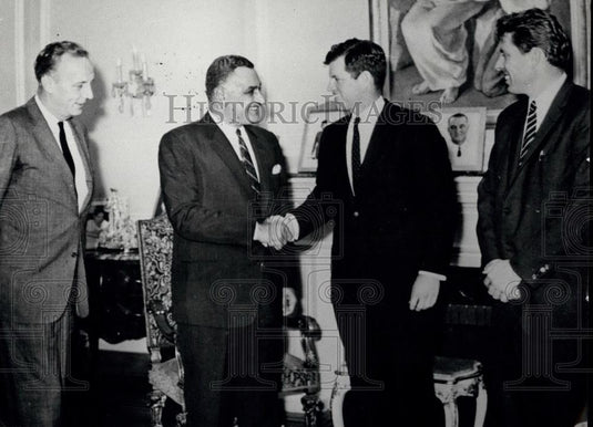 1966 Press Photo UAR President Nasser Receiving Senator Edward Kennedy - Historic Images