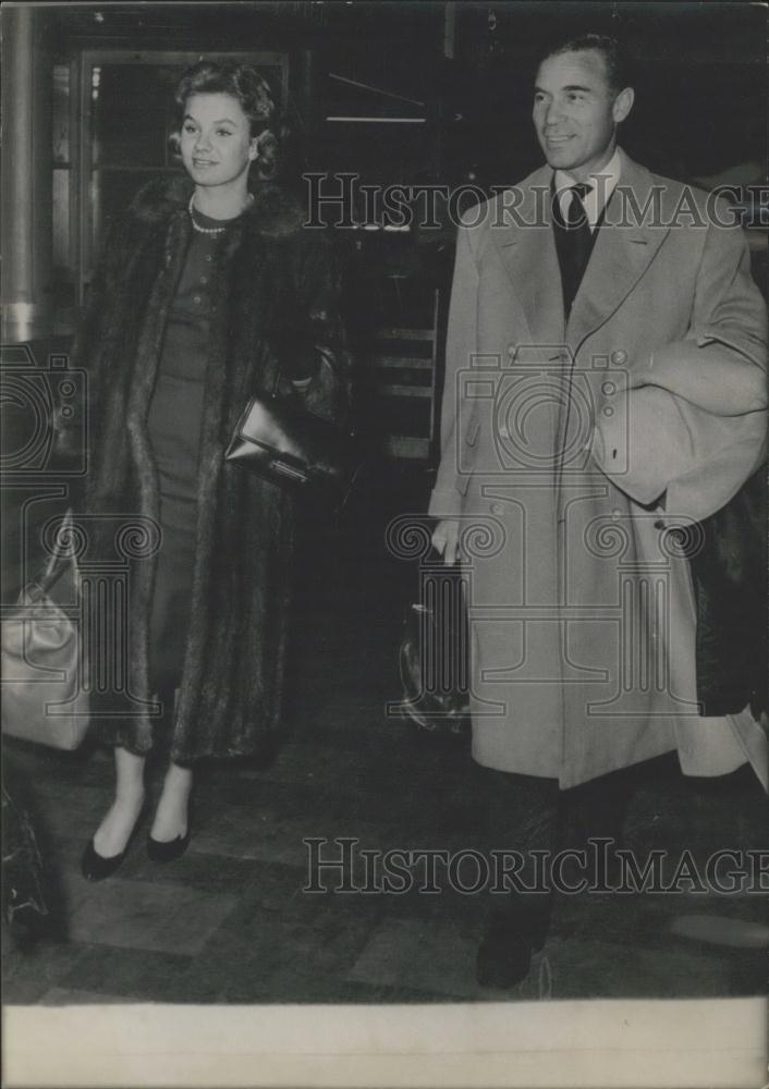 1957 Press Photo Porfirio Rubirosa/San Domingo/Actress Odile Rodin - Historic Images