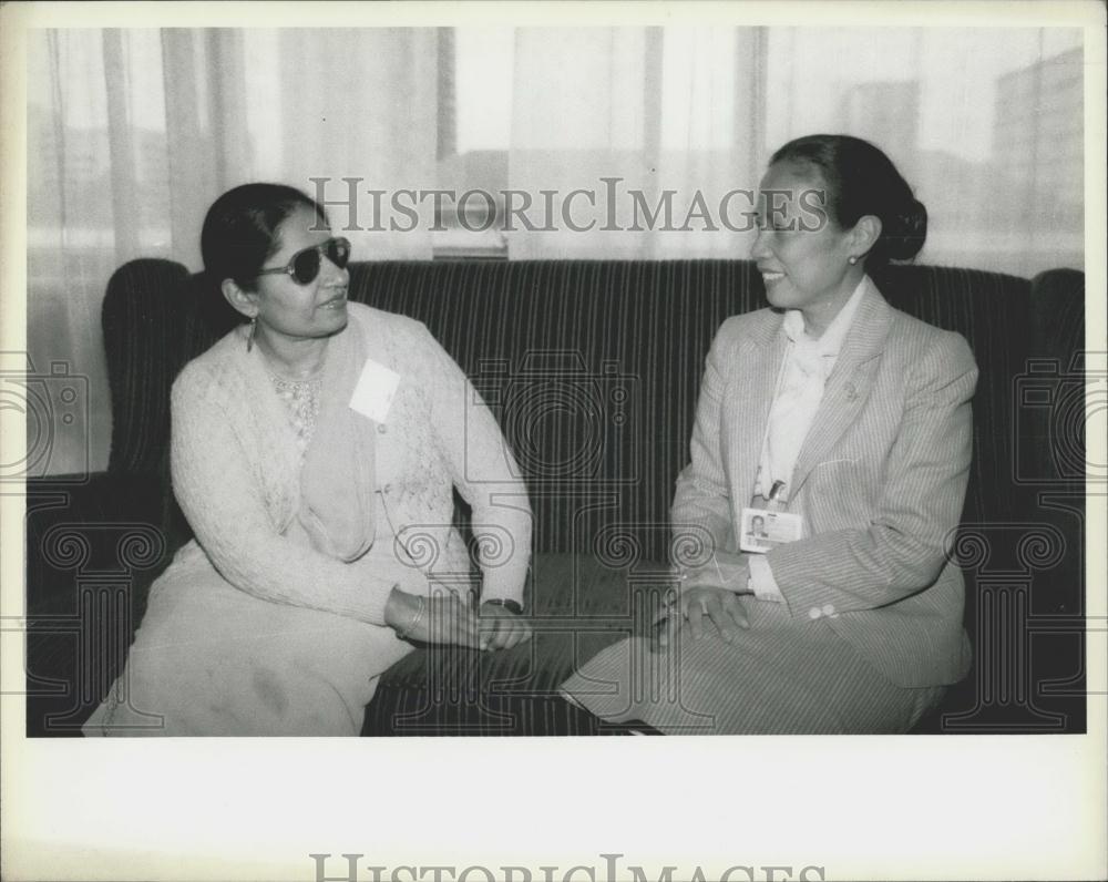 1985 Press Photo Conference on United Nations Women's Decade - Historic Images