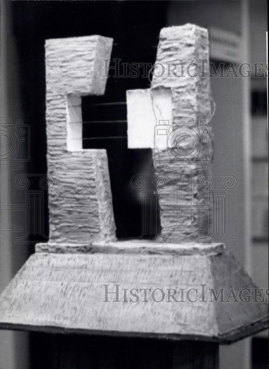 1960 Press Photo Monument 'Undividable Germany in Recklinghausen" - Historic Images