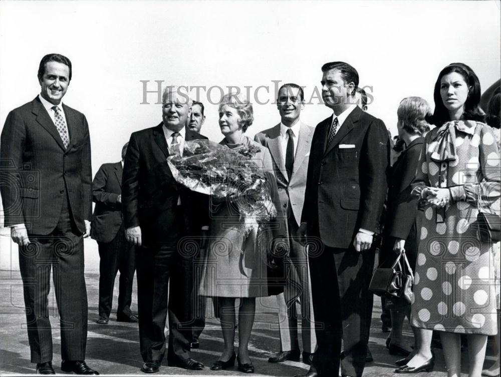 Press Photo Secretary of the Treasure David Kennedy in Madrid - Historic Images