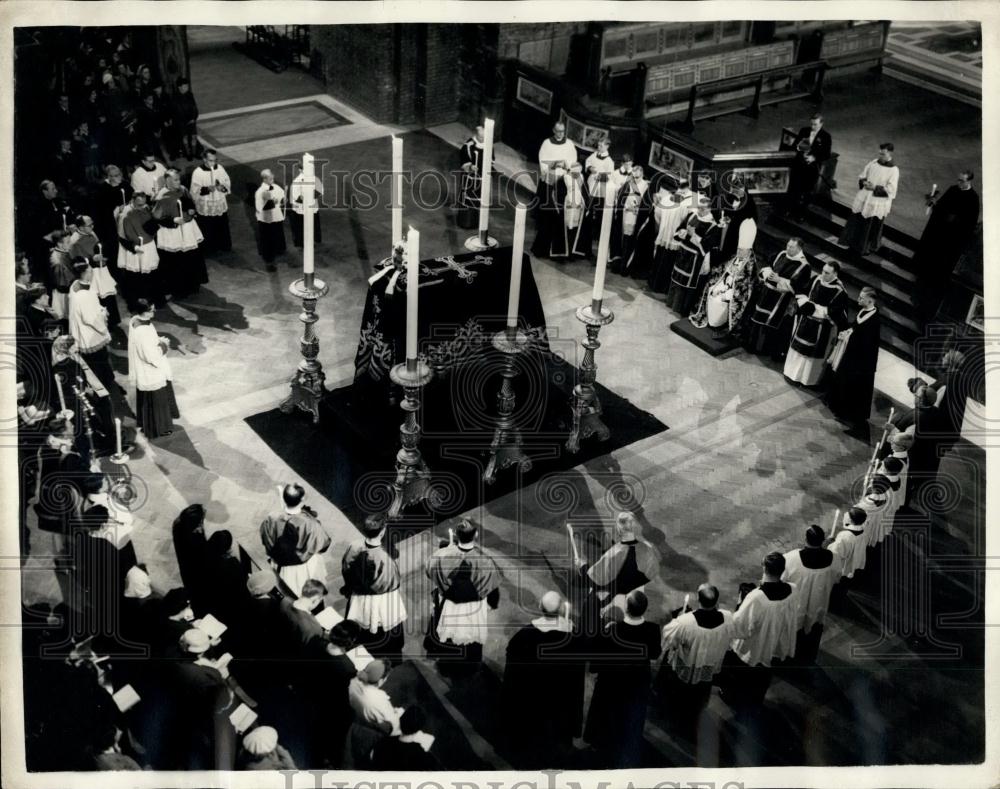 1958 Press Photo Requiem Mass, Pope Pius XII, Archbishop Canterbury - Historic Images