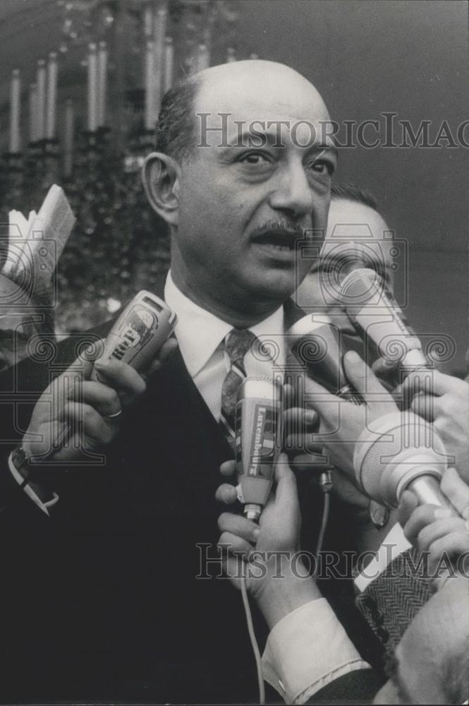 1967 Press Photo Mahmoud Ryad Egyptian Foreign Minister Paris Elysee Palace - Historic Images