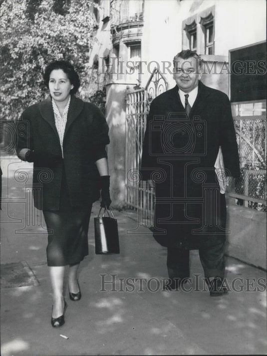 1955 Press Photo Dehousse Pres of European Commission of the Saar - Historic Images