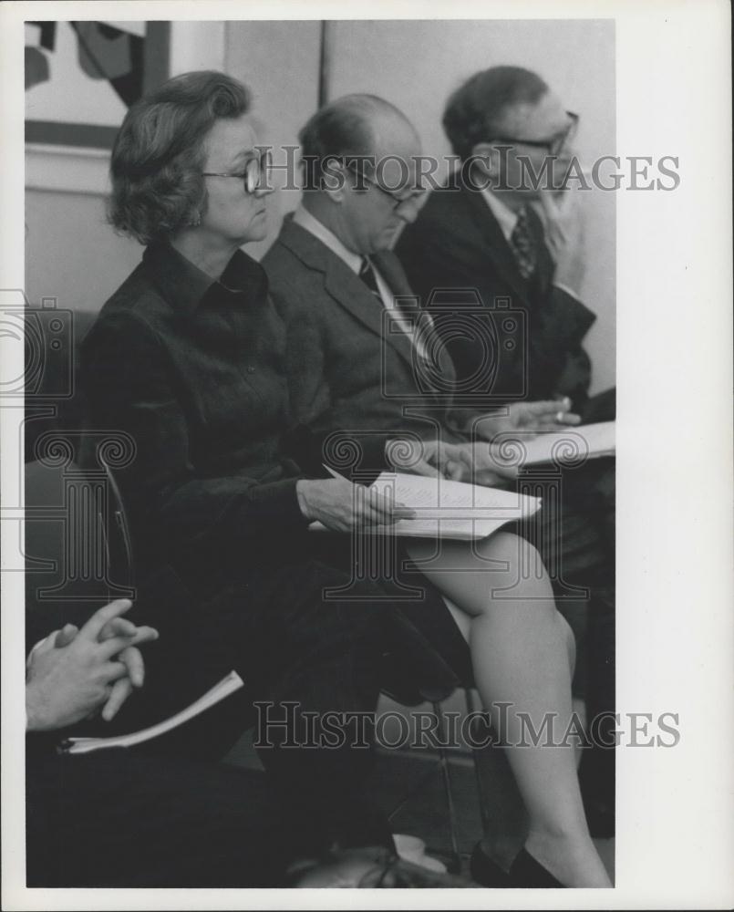 1972 Press Photo Katherine Graham, Osborn Elliott, Robert Christopher, News Week - Historic Images