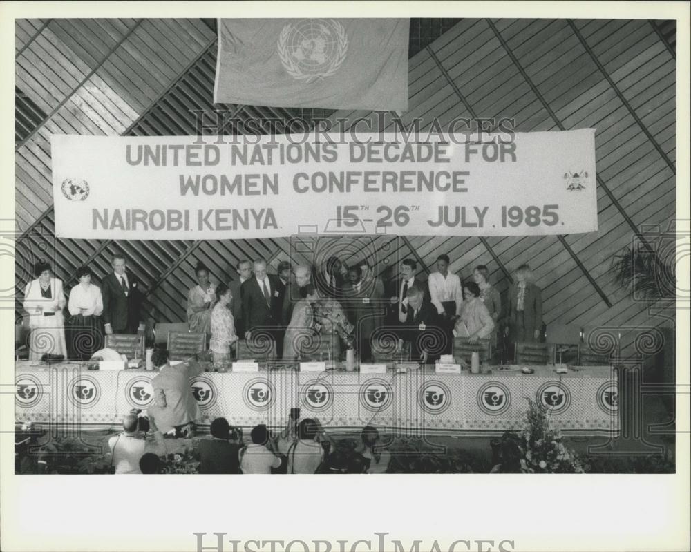 1985 Press Photo Conference on United Nations Women&#39;s Decade - Historic Images