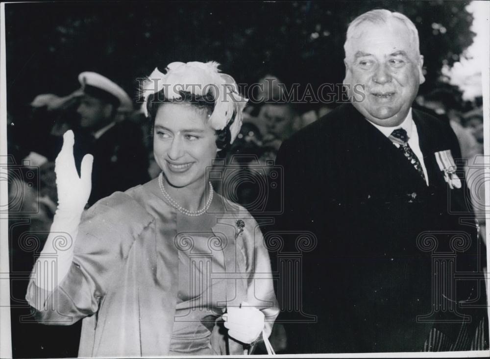 1958 Press Photo Princess Margaret &amp; Lt. Gov. Ross - Historic Images