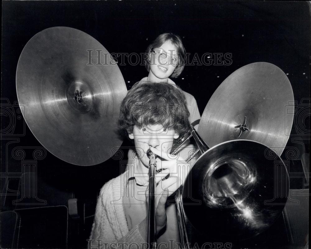 1979 Press Photo Gary Davies on trombone - Historic Images