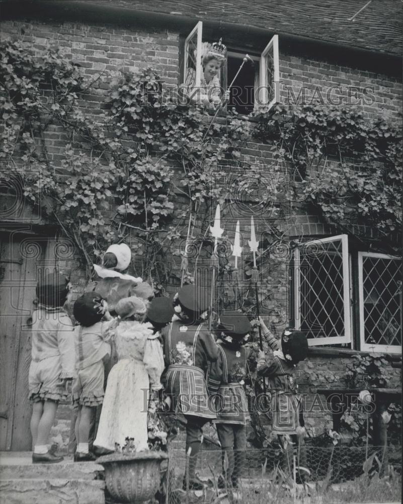 Press Photo Cattle Get Preview of Villages&#39;s Coronation on Tableau. - Historic Images