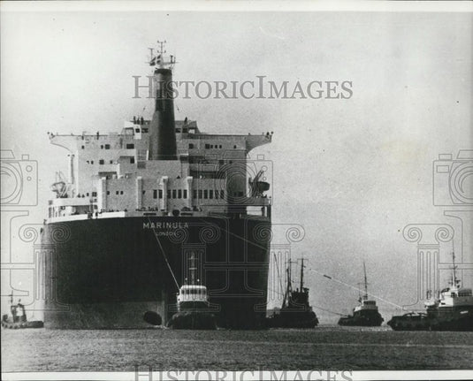 1968 Press Photo 'Marinula' ,Biggest ship ever built in Scandinavia - Historic Images