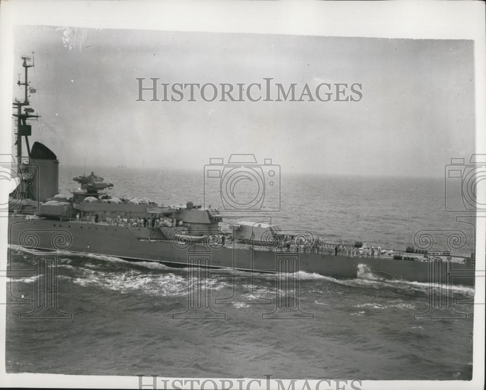 1957 Press Photo Russian cruiser, Zhdanov, - Historic Images