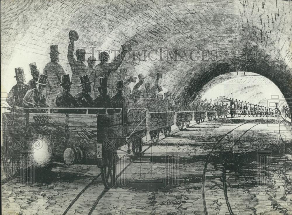 Press Photo Inaugural journey of London underground railway - Historic Images