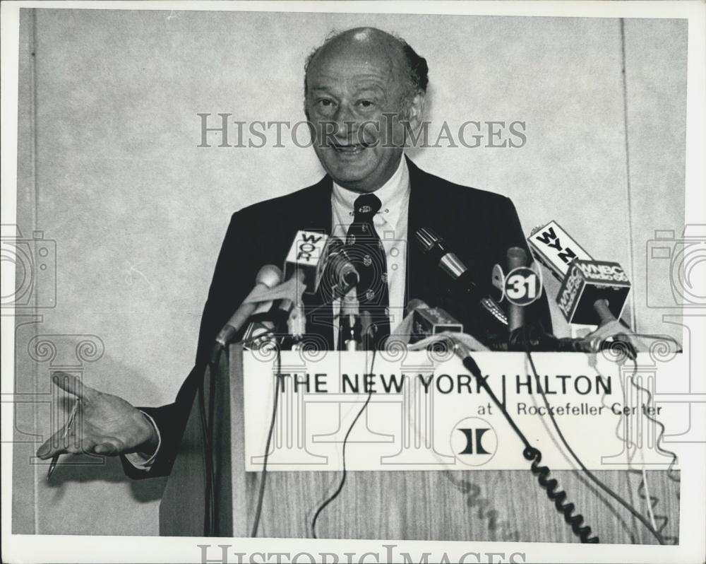 1981 Press Photo Mayor Edward I. Koch New York - Historic Images