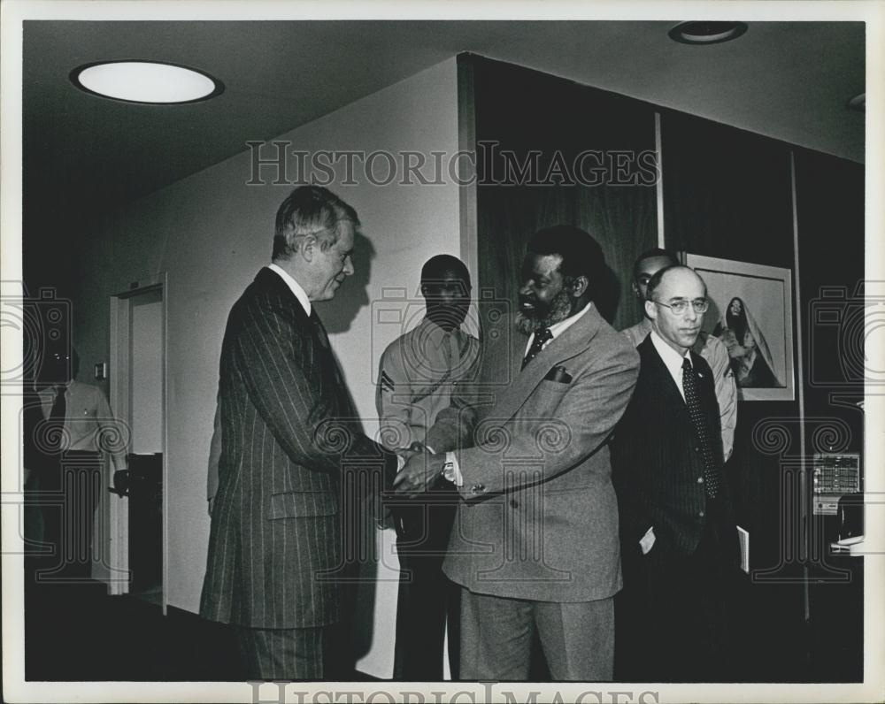 1978 Press Photo Cyrus R. Vance &amp; Sam Nvjoma, head of SWAPO - Historic Images