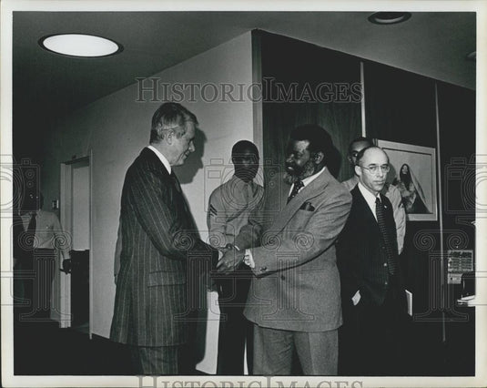 1978 Press Photo Cyrus R. Vance & Sam Nvjoma, head of SWAPO - Historic Images
