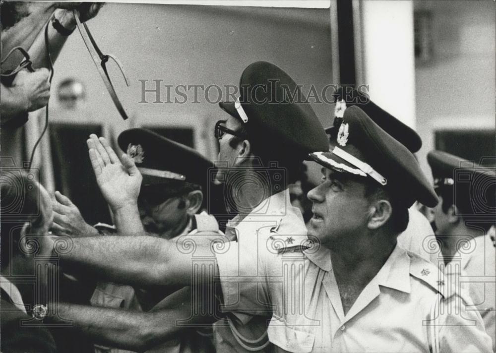 1975 Press Photo Koridalos Prison,Former Greek Junta on Trial - Historic Images