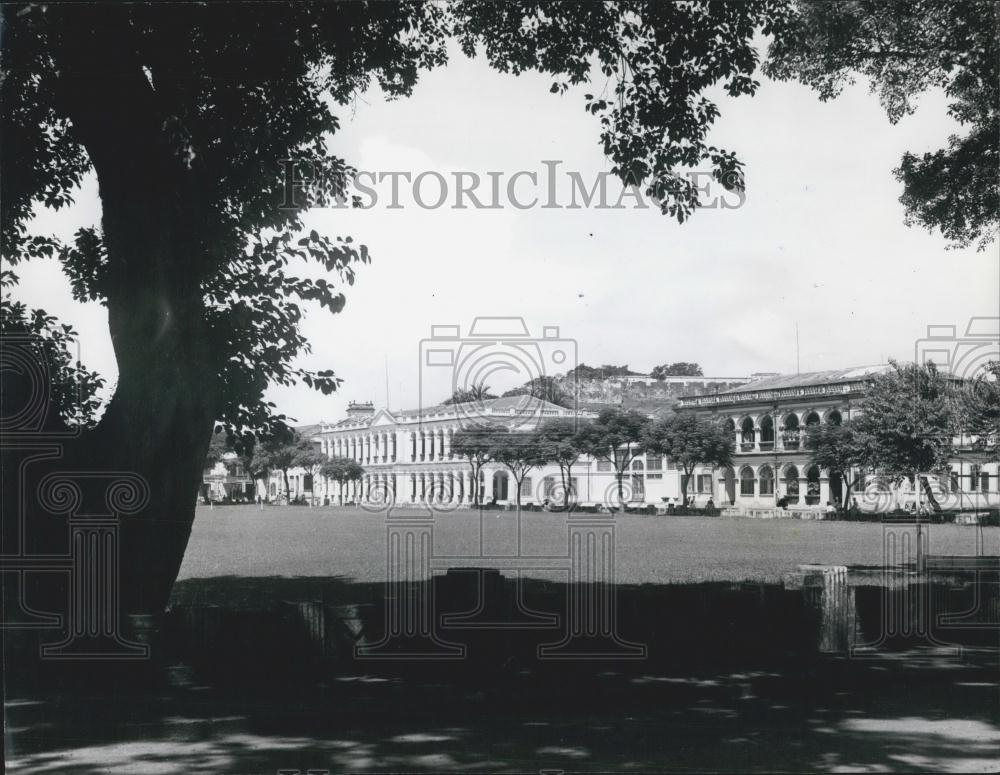 Press Photo Lyceum, Macoa with its large grass playing fields - Historic Images