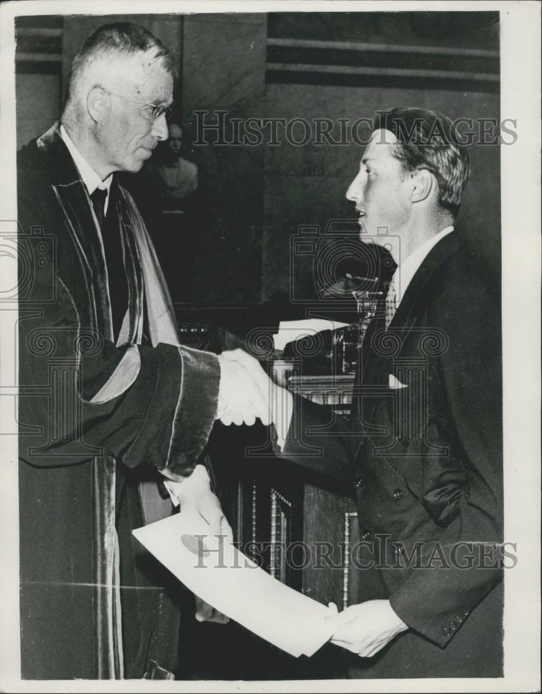 1955 Press Photo Prince Harald Graduating From Oslo University - KSA60105 - Historic Images