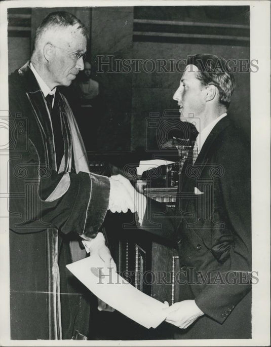 1955 Press Photo Prince Harald Graduating From Oslo University - KSA60105 - Historic Images