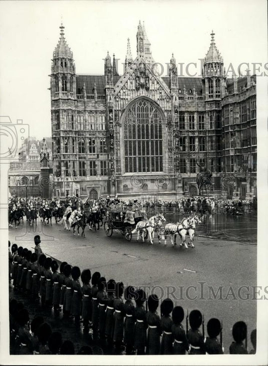 1957 Press Photo Royal Precession at State Opening of Parliament - Historic Images
