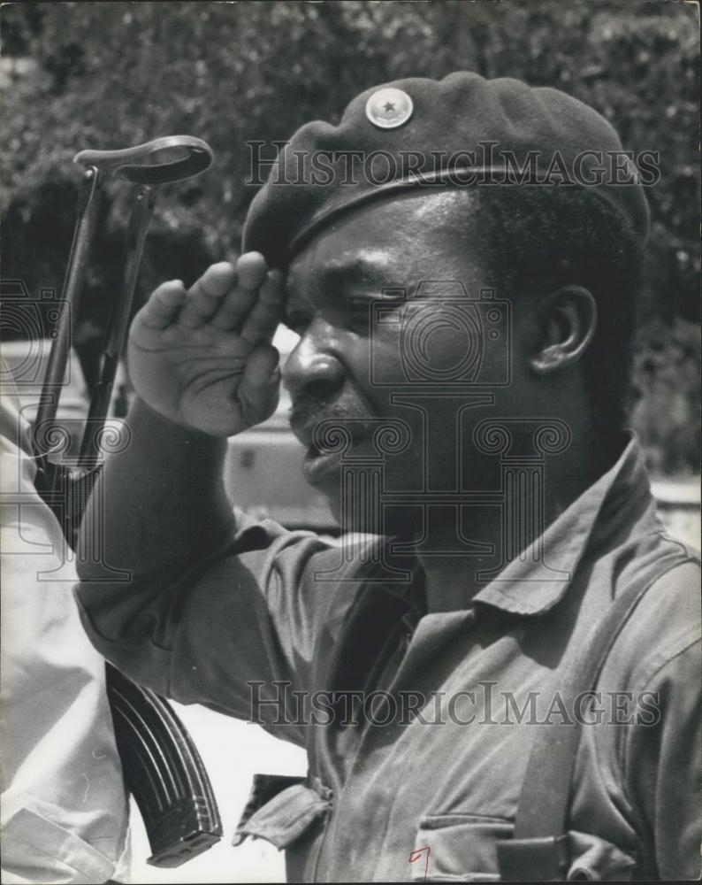 1976 Press Photo Lt. Col. Smart Chatta, Deputy of Unita Forces - Historic Images