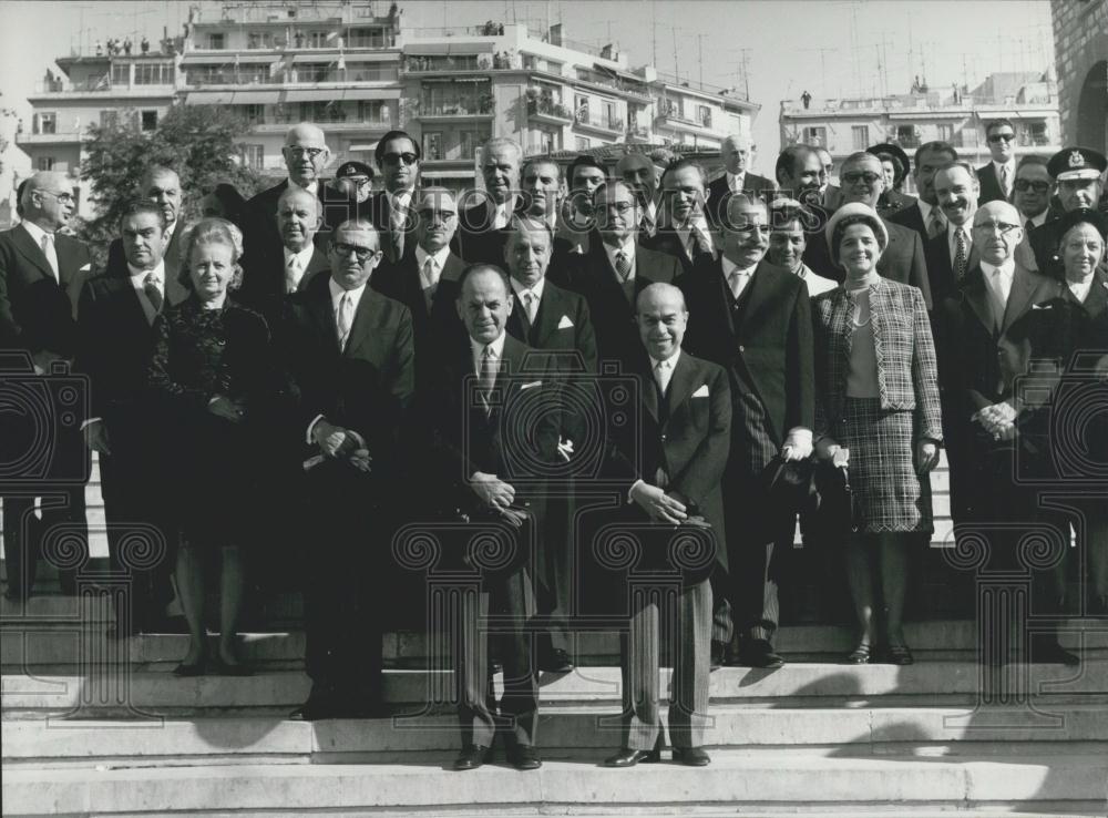 1973 Press Photo resident of the Republic of Greece and the Prime Minister - Historic Images