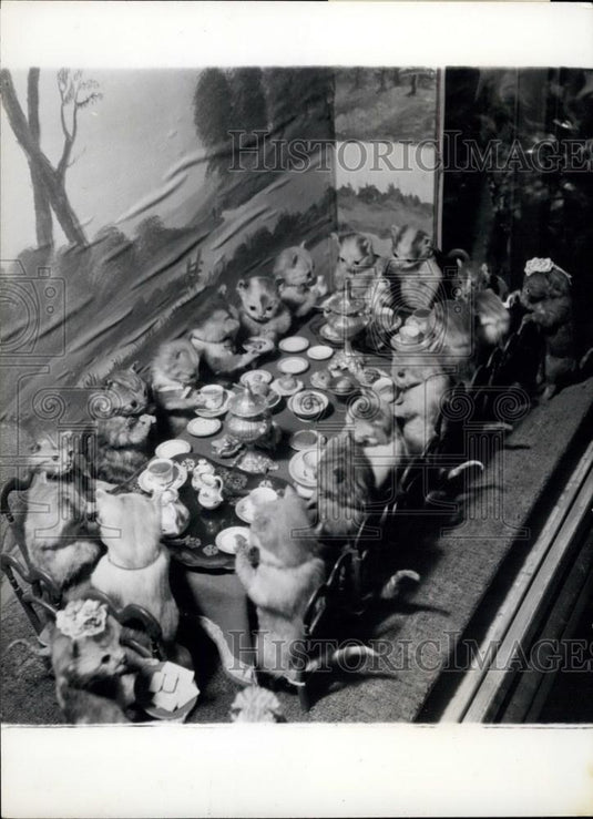 Press Photo The Kittens Tea Party by taxidermistWalter Potter - Historic Images