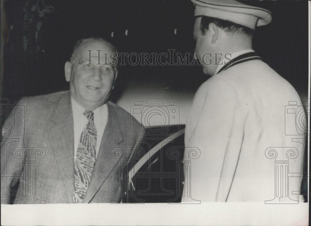 1958 Press Photo Lebanese Prime Minister Sami Solh Arriving In Ankara - Historic Images