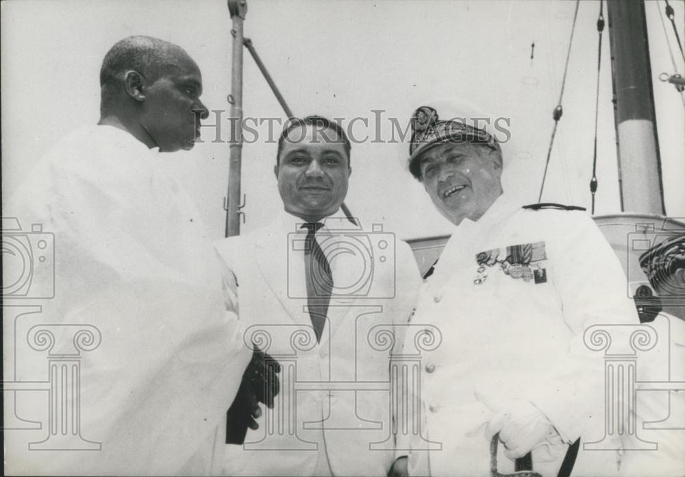 Press Photo French Mediterranean Fleet Visits Dakar - Historic Images