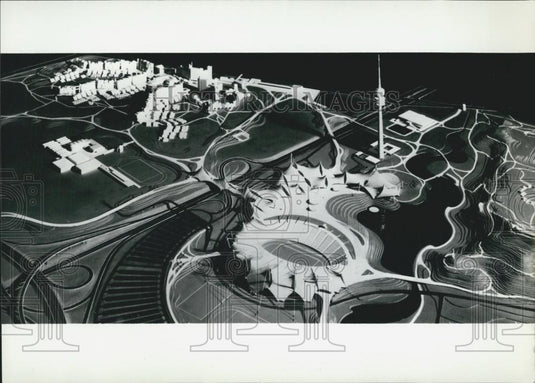 Press Photo Hanging gardens in the Olympic Village - Historic Images