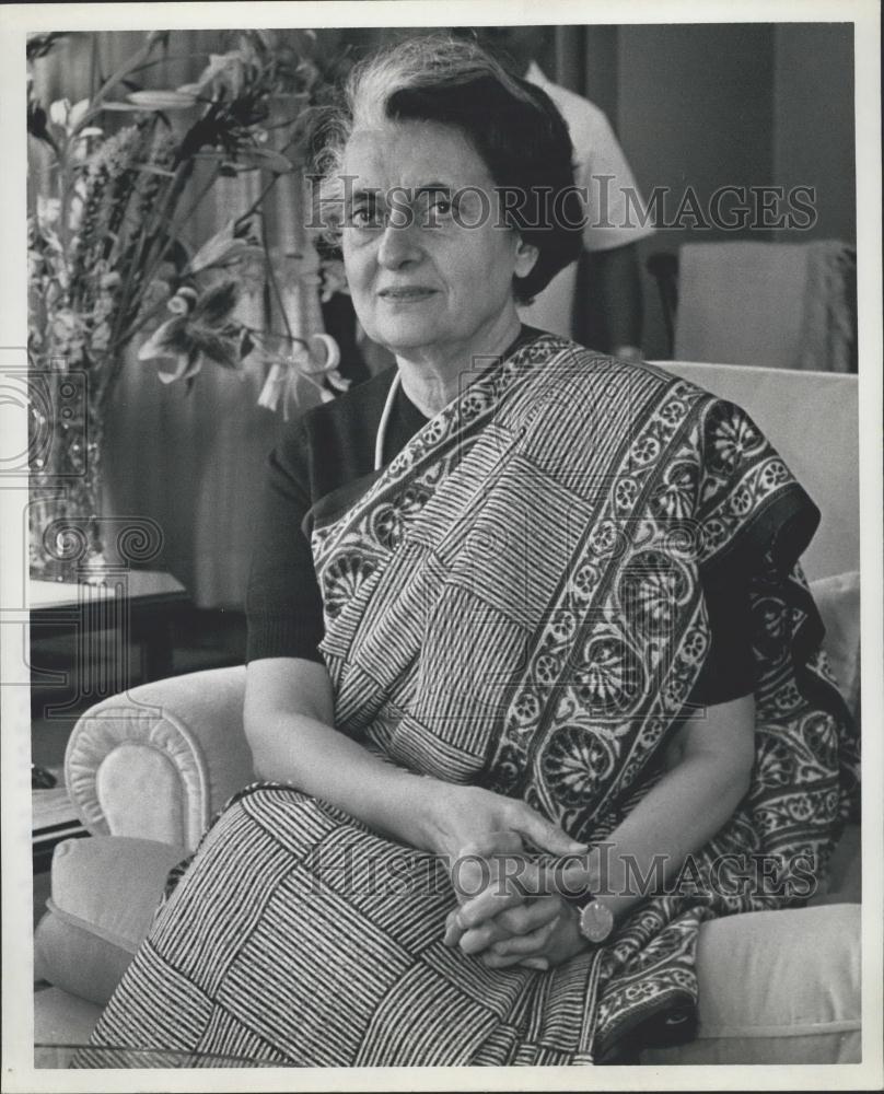 1979 Press Photo Indian Prime Minister Indira Gandhi Portrait - Historic Images